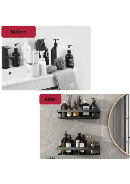 2 Adet Banyo Rafları Matkap Köşe Raf Kozmetik Rafları Duş Depolama Raf Tuvalet Organizatör Banyo Aksesuarları | Depolama Tutucular ve raflar modelleri