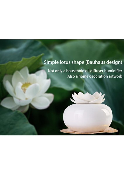 Lotus Çiçeği Aromaterapi Seramik Ultrasonik Aroma Nemlendirici Hava Difüzör Basitlik Arıtma Uçucu Yağ Difusor De | Nemlendiriciler indirimleri