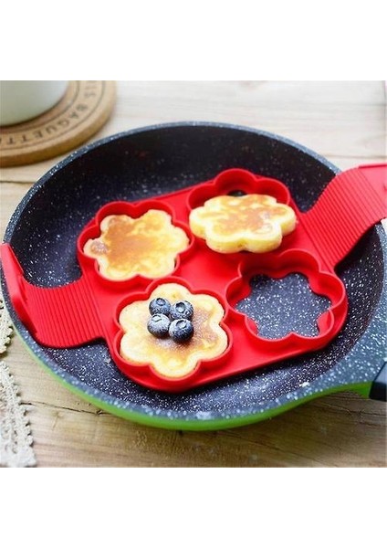 (1 Adet Yumurta Kalıbı) Yumurta Gözleme Halkası Yapışmaz Gözleme Makinesi Kalıp Silikon Yumurta Ocak Mutfak Fırında Aksesuarlar Için Kızarmış Yumurta Şakacı Omlet Kalıpları