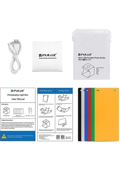 8.7 Inç Taşınabilir Işık Kutusu Fotoğraf Stüdyosu Yumuşak Kutu (Yuvarlak LED Panel)
