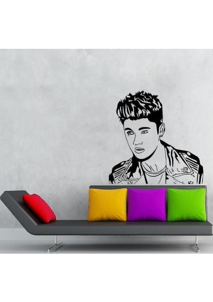 Müzik Yıldızı Justin Bieber Duvar Çıkartma Odası Dekorasyonu Çıkarılabilir Kendi Yapışkanlı Duvar Kağıdı modelleri