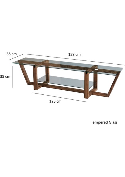 Neostill - Amalfi Tv Sehpası / Masif & Cam