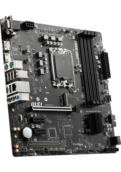 MB Pro B660M-P Wıfı Ddr4 Soket 1700 Ddr4 4600(OC) Pcı-E Gen 4 ,hdmı VGA Dp M.2 Usb3.2 Matx