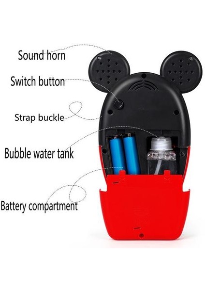 Disney Mickey Mouse Minnie Otomatik Kabarcık Üfleme Makinesi Aydınlatma Müzik Açık Yaz Oyuncaklar Bebek Banyo Oyuncakları Çocuk Ler | Kabarcıklar (Yurt Dışından)