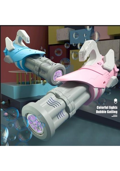 Çocuk Kabarcık Makinesi Kabarcık Blower Oyuncak Otomatik Gatling Kabarcık Tabancası Oyuncaklar Müzik Işık ile Kabarcık Tabancası Oyuncaklar Çocuklar Için | Kabarcıklar (Mavi) (Yurt Dışından)