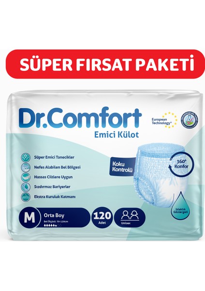 Yetişkin Emici Külot Medium 30'Lu 4 Paket 120 Adet