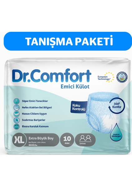 Yetişkin Emici Külot Ekstra Large 10'Lu 1 Paket 10 Adet