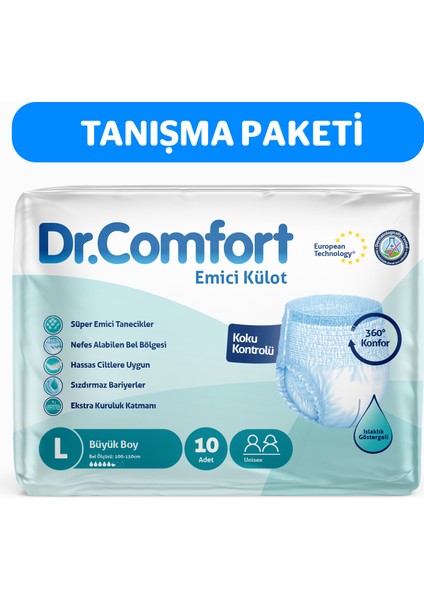 Yetişkin Emici Külot Large 10'Lu 1 Paket 10 Adet