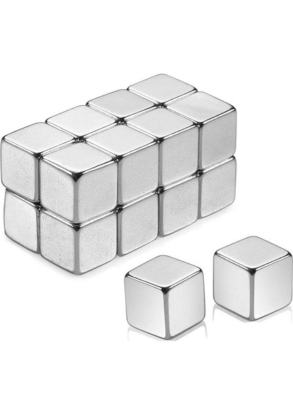 Çok Güçlü Neodyum Mıknatıs Küp 10x10x10 mm (2 Adet)