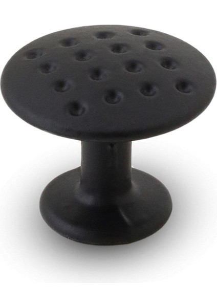 Noktalı Düğme Çekmece Dolap Kapak Kulpu Kulbu Mat Siyah Metal Daire Kulp fırsatları