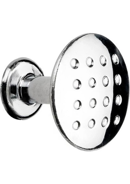 Noktalı Düğme Çekmece Dolap Kapak Kulpu Kulbu Krom Metal Daire Kulp