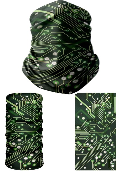 Geometrik Temalı Boyunluk Bandana Balaklava Saç Bandı