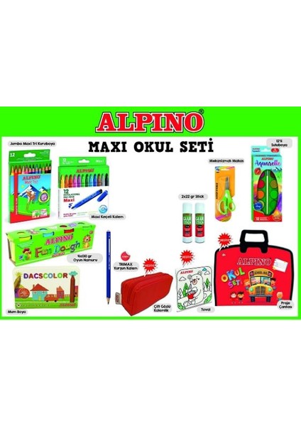 Maxi Okul Kırtasiye Seti 12 Parça