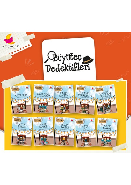 3. ve 4. Sınıf Hikaye Kitabı Seti (Ciltli) Büyüteç Dedektifleri Serisi 10 Kitap Set