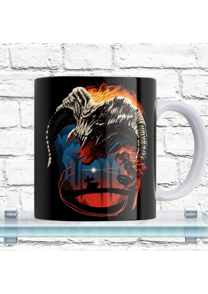 Lotr Yüzüklerin Efendisi Balrog Gandalf Baskılı %100 Porselen Kupa