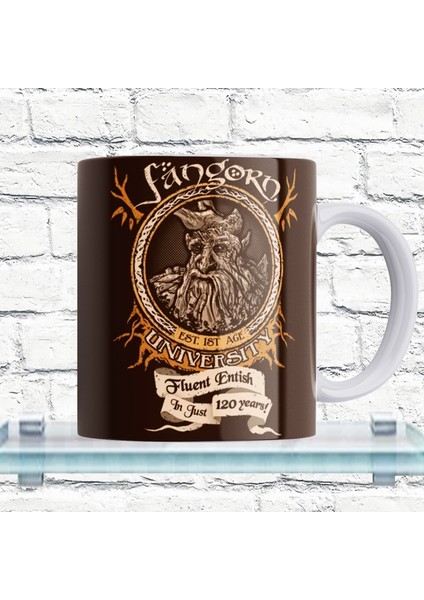 Lotr Yüzüklerin Efendisi Fangorn Univresity Baskılı %100 Porselen Kupa