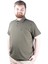 Büyük Beden T Shirt Polo Likralı Süprem Nakış 21554 Haki 1