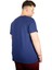 Büyük Beden T-Shirt V Yaka Likralı 20150 Indigo 2