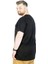 Büyük Beden T-Shirt Bis Yaka Mode 22196 Siyah 3