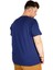 Büyük Beden Likralı T-Shirt Bisiklet Yaka 20149 Indigo 2