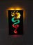 3D Ejderha Silüet LED Işıklı Ahşap Tablo 50X35CM 1