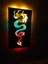 3D Ejderha Silüet LED Işıklı Ahşap Tablo 50X35CM 2