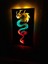 3D Ejderha Silüet LED Işıklı Ahşap Tablo 50X35CM 3