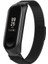 Xiaomi Mi Band 6 Uyumlu Kordon Milano Çelik Kayış Hasır Örme Kordon Siyah 1