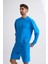 Uzun Kollu Yuvarlak Yaka Erkek Sweatshirt - Mavi Mavi - Xl 5