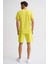 Cepli Regular Fit Erkek Bermuda Şort - Sarı Sarı - Xl 3