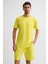 Cepli Regular Fit Erkek Bermuda Şort - Sarı Sarı - Xl 4