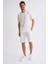 Cepli Regular Fit Erkek Bermuda Şort - Ekru Ekru - Xl 1