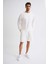 Cepli Regular Fit Erkek Bermuda Şort - Ekru Ekru - Xl 4