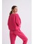 Uzun Kollu Kadın Crop Sweatshirt - Pembe Pembe - Xs 5