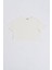 Regular Fit Kısa Kollu Kadın Crop Tişört - Ekru Ekru - L 1