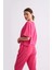Regular Fit Kısa Kollu Kadın Crop Tişört - Pembe Pembe - Xs 3