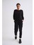 Uzun Kollu Kadın Crop Sweatshirt - Siyah Siyah - S 1