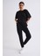 Regular Fit Kısa Kollu Kadın Crop Tişört - Siyah Siyah - Xs 4