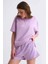 Cepli Regular Fit Bağcıklı Kadın Şort - Lila Lila - Xs 5