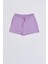 Cepli Regular Fit Bağcıklı Kadın Şort - Lila Lila - Xl 2