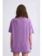 Regular Fit Kısa Kollu Kadın Tişört - Mor Mor - Xs 3