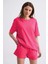 Cepli Regular Fit Bağcıklı Kadın Şort - Pembe Pembe - Xs 1