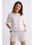 Cepli Regular Fit Bağcıklı Kadın Şort - Ekru Ekru - Xs 4