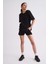 Cepli Regular Fit Bağcıklı Kadın Şort - Siyah Siyah - Xs 2
