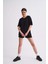 Cepli Regular Fit Bağcıklı Kadın Şort - Siyah Siyah - Xs 4