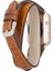 Apple Watch Uyumlu Deri Kordon 42-44-45MM Slim Double Tour Qua RST2EF Taba 2
