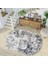 Dijital Baskı Yıkanabilir Kaymaz Taban Oval Salon Halısı RVG7210-SD1123 1