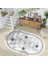 Dijital Baskı Yıkanabilir Kaymaz Taban Oval Salon Halısı RVG7241-SD1030 1