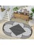 Dijital Baskı Yıkanabilir Kaymaz Taban Oval Salon Halısı RVG7246-SD1207 1