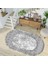 Dijital Baskı Yıkanabilir Kaymaz Taban Oval Salon Halısı RVG7239-SD663 1